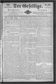 Der Gesellige : Graudenzer Zeitung 1891.09.29, Jg. 66, No. 227