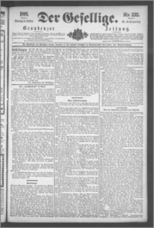 Der Gesellige : Graudenzer Zeitung 1891.10.04, Jg. 66, No. 232
