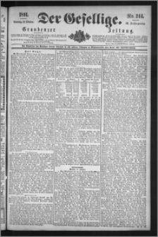Der Gesellige : Graudenzer Zeitung 1891.10.18, Jg. 66, No. 244