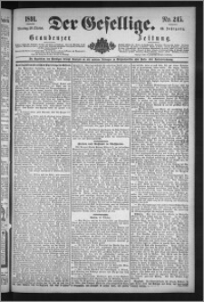 Der Gesellige : Graudenzer Zeitung 1891.10.20, Jg. 66, No. 245