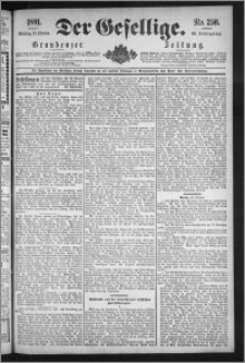 Der Gesellige : Graudenzer Zeitung 1891.10.25, Jg. 66, No. 250