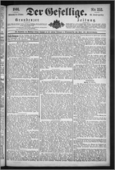 Der Gesellige : Graudenzer Zeitung 1891.10.28, Jg. 66, No. 252