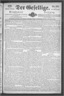 Der Gesellige : Graudenzer Zeitung 1891.11.04, Jg. 66, No. 258