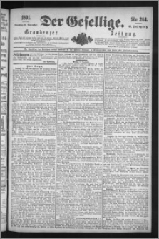 Der Gesellige : Graudenzer Zeitung 1891.11.10, Jg. 66, No. 263