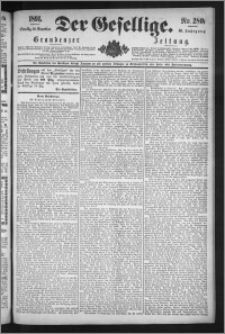 Der Gesellige : Graudenzer Zeitung 1891.11.29, Jg. 66, No. 280
