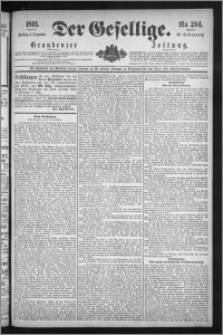 Der Gesellige : Graudenzer Zeitung 1891.12.04, Jg. 66, No. 284