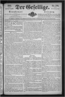 Der Gesellige : Graudenzer Zeitung 1891.12.06, Jg. 66, No. 286