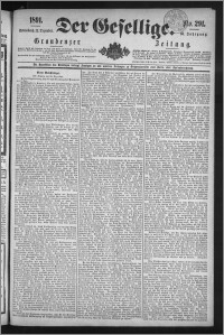 Der Gesellige : Graudenzer Zeitung 1891.12.12, Jg. 66, No. 291