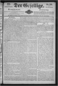 Der Gesellige : Graudenzer Zeitung 1891.12.13, Jg. 66, No. 292