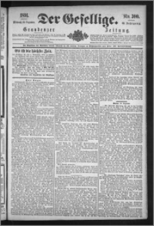 Der Gesellige : Graudenzer Zeitung 1891.12.23, Jg. 66, No. 300