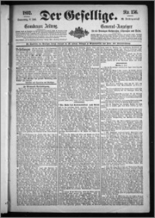 Der Gesellige : Graudenzer Zeitung 1892.07.07, Jg. 66, No. 156