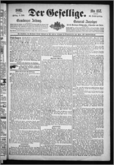 Der Gesellige : Graudenzer Zeitung 1892.07.08, Jg. 66, No. 157