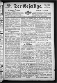 Der Gesellige : Graudenzer Zeitung 1892.07.09, Jg. 67, No. 158