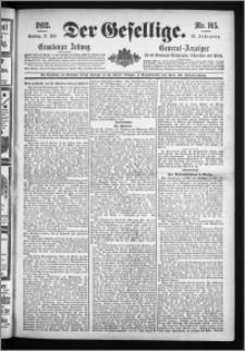 Der Gesellige : Graudenzer Zeitung 1892.07.17, Jg. 67, No. 165