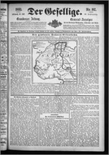 Der Gesellige : Graudenzer Zeitung 1892.07.20, Jg. 67, No. 167