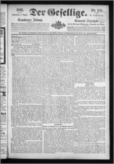 Der Gesellige : Graudenzer Zeitung 1892.08.06, Jg. 67, No. 182