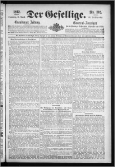 Der Gesellige : Graudenzer Zeitung 1892.08.18, Jg. 67, No. 192