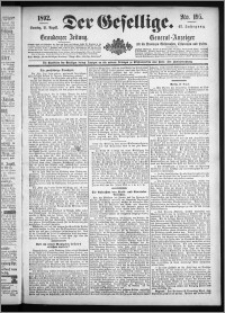 Der Gesellige : Graudenzer Zeitung 1892.08.21, Jg. 67, No. 195