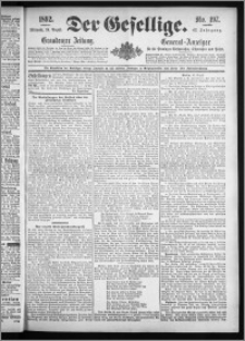 Der Gesellige : Graudenzer Zeitung 1892.08.24, Jg. 67, No. 197
