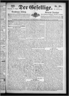 Der Gesellige : Graudenzer Zeitung 1892.08.25, Jg. 67, No. 198