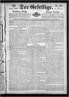 Der Gesellige : Graudenzer Zeitung 1892.09.06, Jg. 67, No. 208