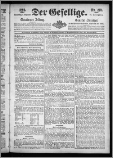 Der Gesellige : Graudenzer Zeitung 1892.09.08, Jg. 67, No. 210