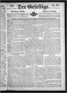 Der Gesellige : Graudenzer Zeitung 1892.09.25, Jg. 67, No. 225