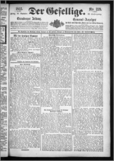 Der Gesellige : Graudenzer Zeitung 1892.09.30, Jg. 67, No. 229