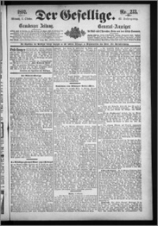 Der Gesellige : Graudenzer Zeitung 1892.10.05, Jg. 67, No. 233