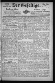 Der Gesellige : Graudenzer Zeitung 1892.10.06, Jg. 67, No. 234