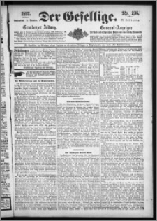 Der Gesellige : Graudenzer Zeitung 1892.10.08, Jg. 67, No. 236