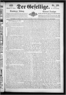 Der Gesellige : Graudenzer Zeitung 1892.10.12, Jg. 67, No. 239