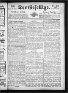 Der Gesellige : Graudenzer Zeitung 1892.10.16, Jg. 67, No. 243