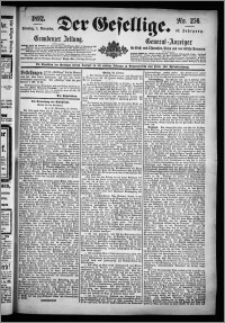 Der Gesellige : Graudenzer Zeitung 1892.11.01, Jg. 67, No. 256