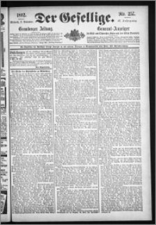 Der Gesellige : Graudenzer Zeitung 1892.11.02, Jg. 67, No. 257