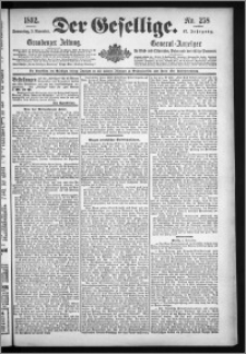 Der Gesellige : Graudenzer Zeitung 1892.11.03, Jg. 67, No. 258
