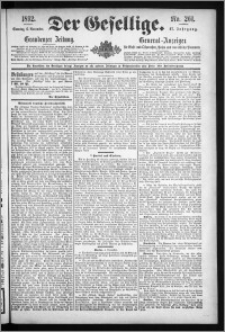 Der Gesellige : Graudenzer Zeitung 1892.11.06, Jg. 67, No. 261