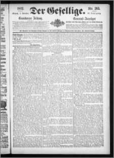 Der Gesellige : Graudenzer Zeitung 1892.11.09, Jg. 67, No. 263