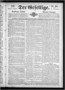 Der Gesellige : Graudenzer Zeitung 1892.11.11, Jg. 67, No. 265