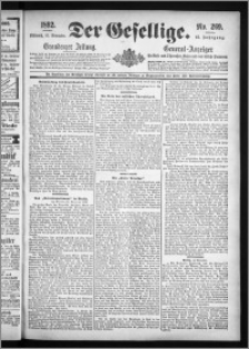Der Gesellige : Graudenzer Zeitung 1892.11.16, Jg. 67, No. 269
