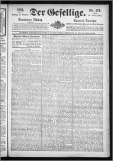 Der Gesellige : Graudenzer Zeitung 1892.11.20, Jg. 67, No. 273