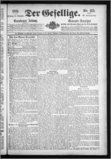 Der Gesellige : Graudenzer Zeitung 1892.11.23, Jg. 67, No. 275