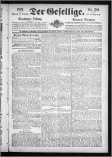 Der Gesellige : Graudenzer Zeitung 1892.11.30, Jg. 67, No. 281
