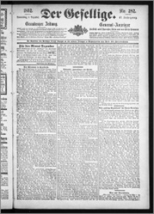 Der Gesellige : Graudenzer Zeitung 1892.12.01, Jg. 67, No. 282