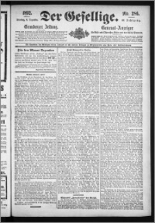 Der Gesellige : Graudenzer Zeitung 1892.12.06, Jg. 67, No. 286