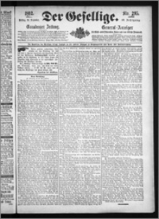 Der Gesellige : Graudenzer Zeitung 1892.12.16, Jg. 67, No. 295