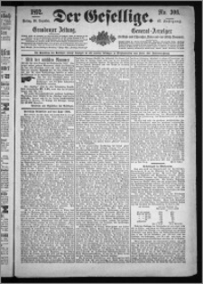 Der Gesellige : Graudenzer Zeitung 1892.12.30, Jg. 67, No. 306