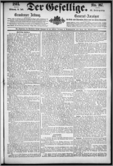 Der Gesellige : Graudenzer Zeitung 1893.07.19, Jg. 68, No. 167