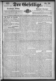 Der Gesellige : Graudenzer Zeitung 1893.07.29, Jg. 68, No. 176