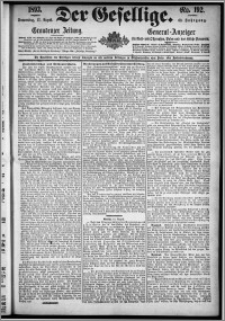 Der Gesellige : Graudenzer Zeitung 1893.08.17, Jg. 68, No. 192
